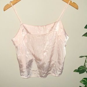 Kendal & Kylie pink silk tank top